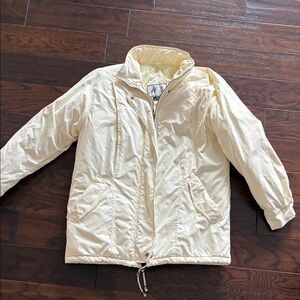 Vintage (late 80’s or early 90’s) American Bazaar Cream winter coat with Pockets